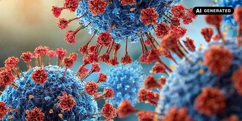 AI-generated image: Ai generated image depicting viruses