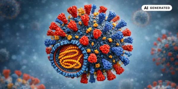 AI-generated image: An AI generated representative image of Subclade K of influenza A(H3N2)